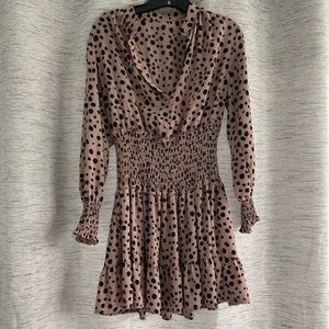 Leopard print mini dress